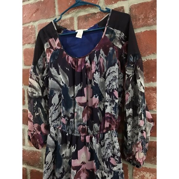 Sundance Catalog Silk Floral Midi Dress boho prairie Size XS - Picture 2 of 5